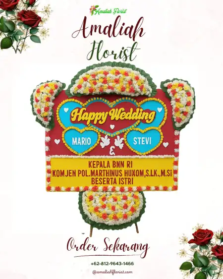 Papan Bunga Pernikahan Ngrombo